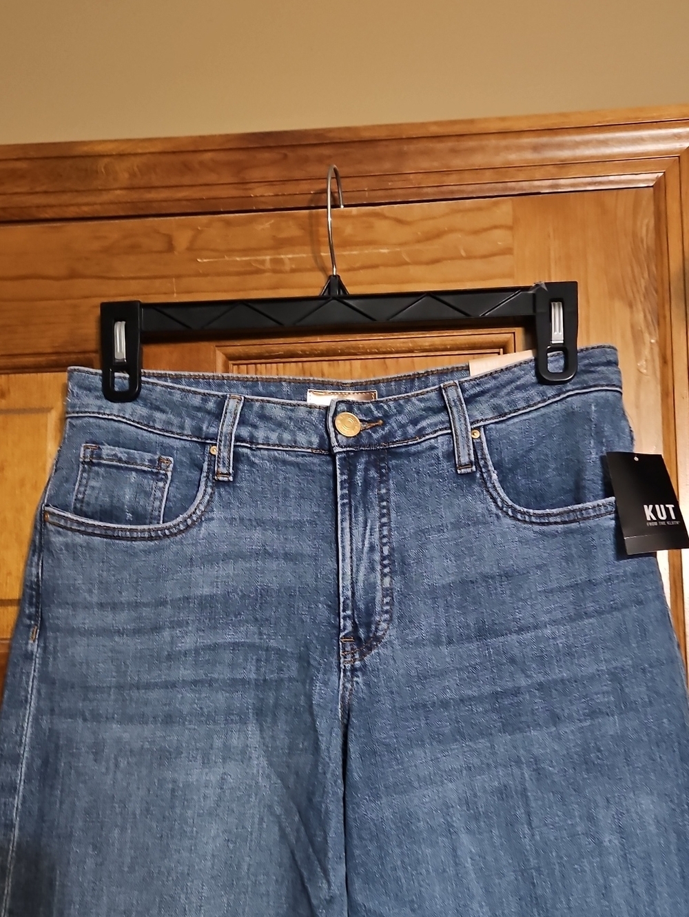 Kut From The Kloth High-Rise Blake Fab Ab Super Wide Leg Jeans-NWT - Picture 4 of 11